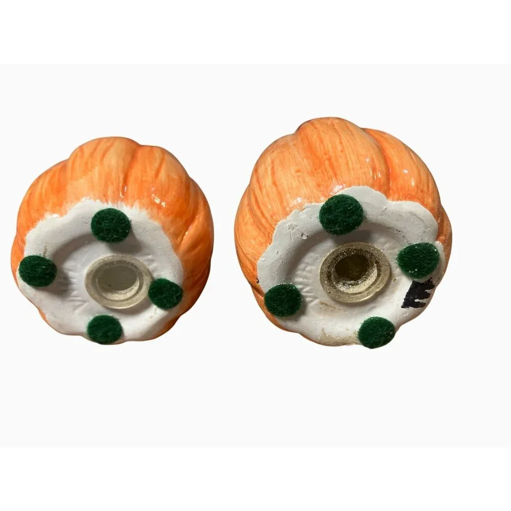 Earthenware Pumpkin Salt & Pepper Shaker Set Of 2 By Wangs International
